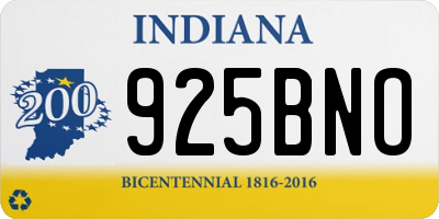 IN license plate 925BNO