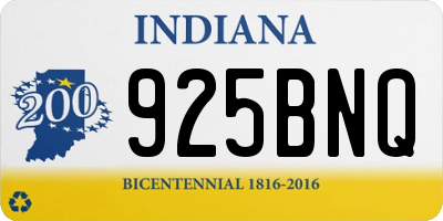 IN license plate 925BNQ