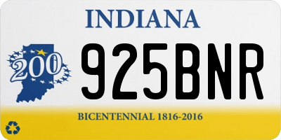IN license plate 925BNR