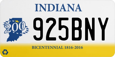 IN license plate 925BNY