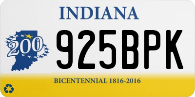 IN license plate 925BPK