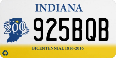 IN license plate 925BQB