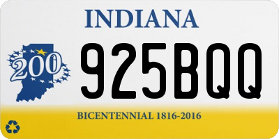 IN license plate 925BQQ
