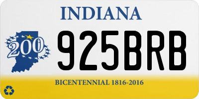 IN license plate 925BRB