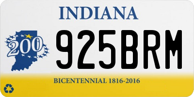 IN license plate 925BRM