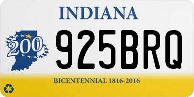 IN license plate 925BRQ