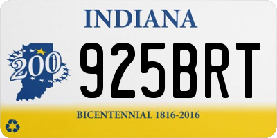 IN license plate 925BRT