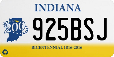 IN license plate 925BSJ