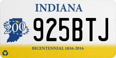 IN license plate 925BTJ