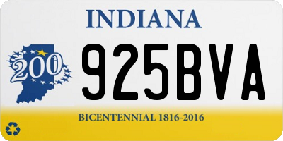 IN license plate 925BVA