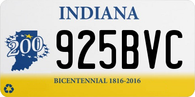 IN license plate 925BVC