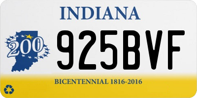 IN license plate 925BVF