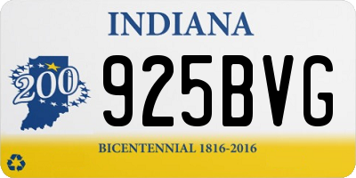 IN license plate 925BVG