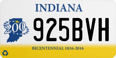 IN license plate 925BVH