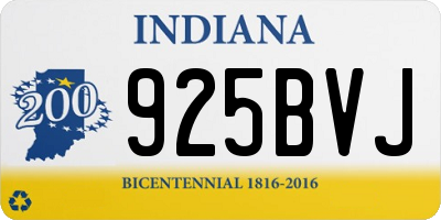 IN license plate 925BVJ