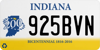 IN license plate 925BVN