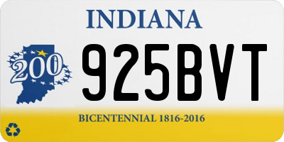 IN license plate 925BVT