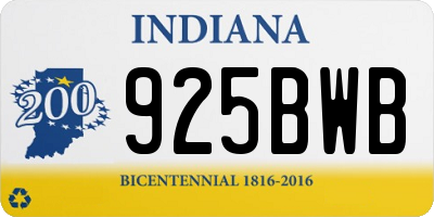 IN license plate 925BWB