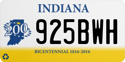 IN license plate 925BWH