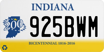 IN license plate 925BWM
