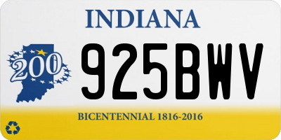 IN license plate 925BWV