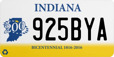 IN license plate 925BYA