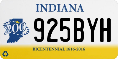 IN license plate 925BYH