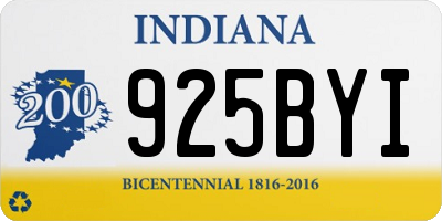 IN license plate 925BYI