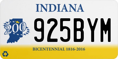 IN license plate 925BYM