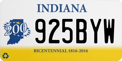 IN license plate 925BYW