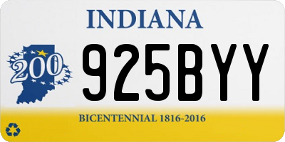 IN license plate 925BYY