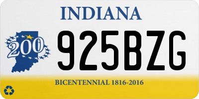 IN license plate 925BZG