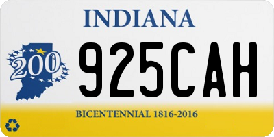 IN license plate 925CAH