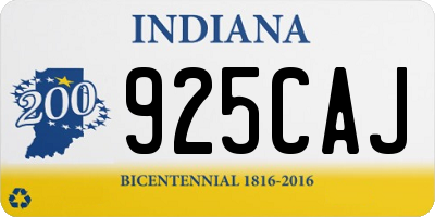 IN license plate 925CAJ