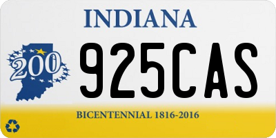 IN license plate 925CAS