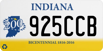 IN license plate 925CCB