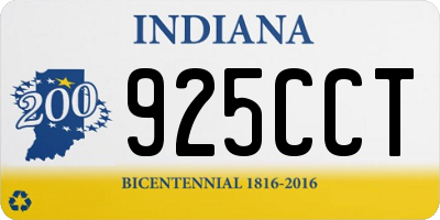 IN license plate 925CCT