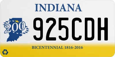 IN license plate 925CDH