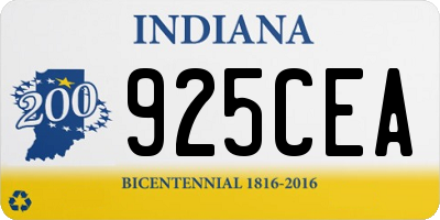 IN license plate 925CEA
