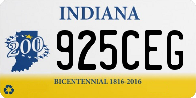 IN license plate 925CEG