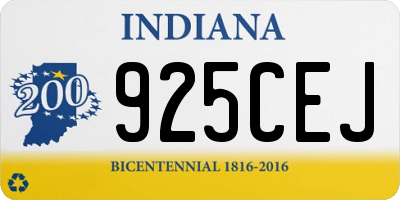 IN license plate 925CEJ
