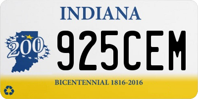 IN license plate 925CEM