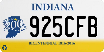 IN license plate 925CFB