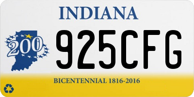IN license plate 925CFG