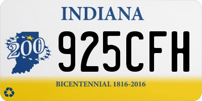 IN license plate 925CFH