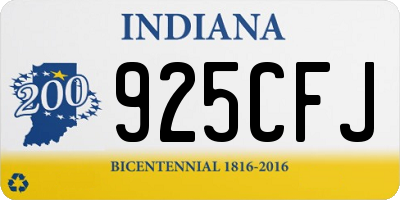 IN license plate 925CFJ