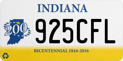 IN license plate 925CFL