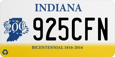 IN license plate 925CFN