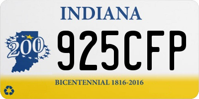 IN license plate 925CFP