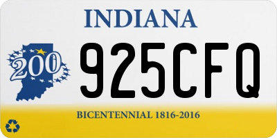 IN license plate 925CFQ